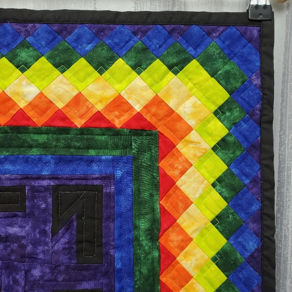 Quilt Rainbow Pinwheel Square - Picture 6 of 11